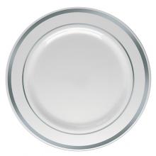 PRATO PARA REFEIÇÃO BORDA PRATA