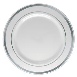 PRATO PARA REFEIO BORDA PRATA